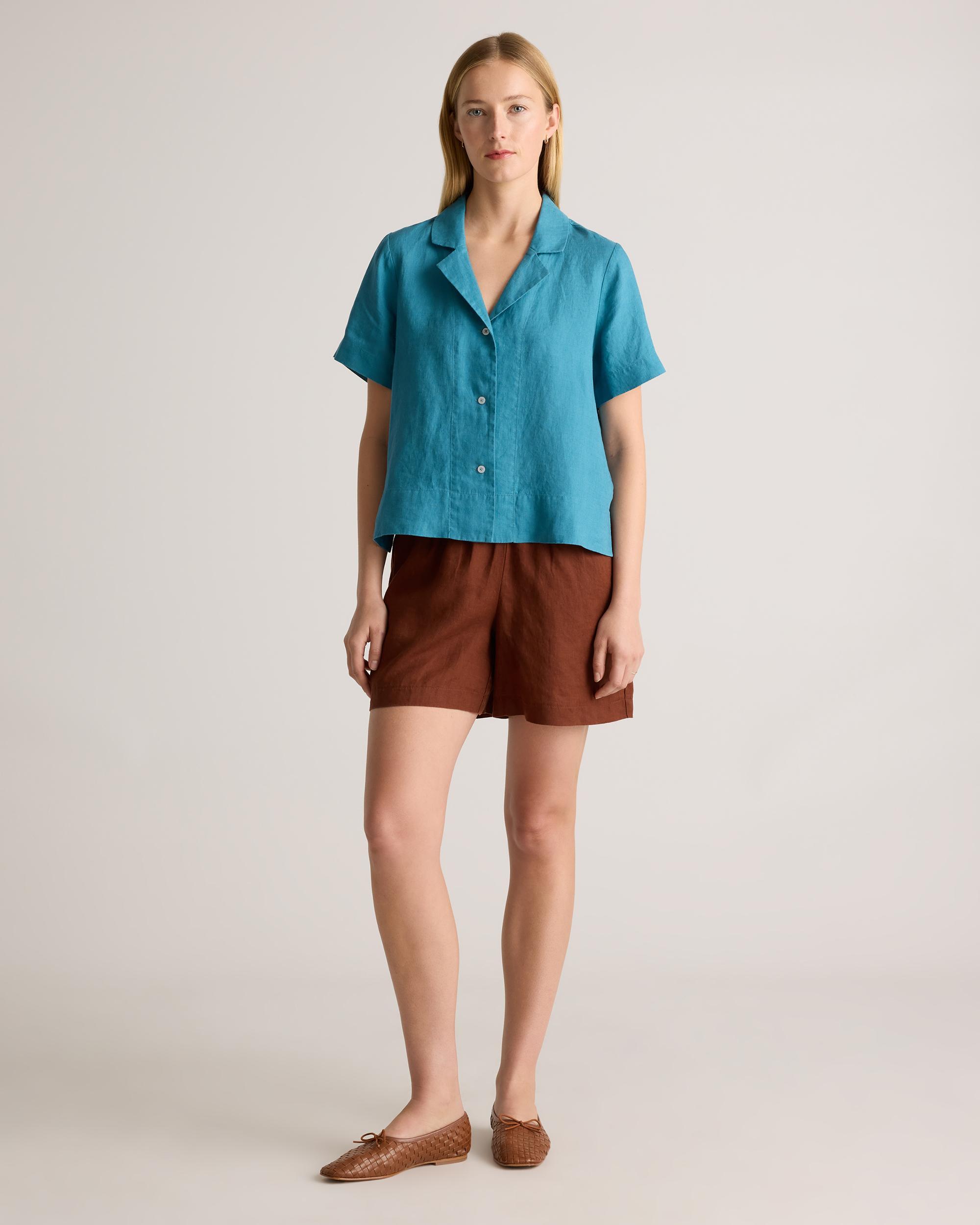 Quince | Women's 100% European Linen Short Sleeve Shirt Product Image