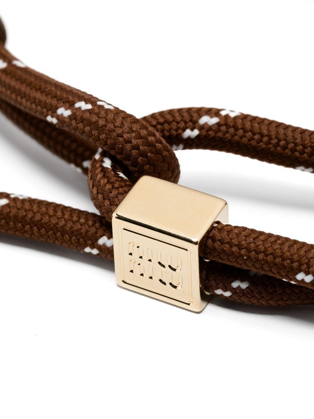 logo-charm cord bracelet Product Image