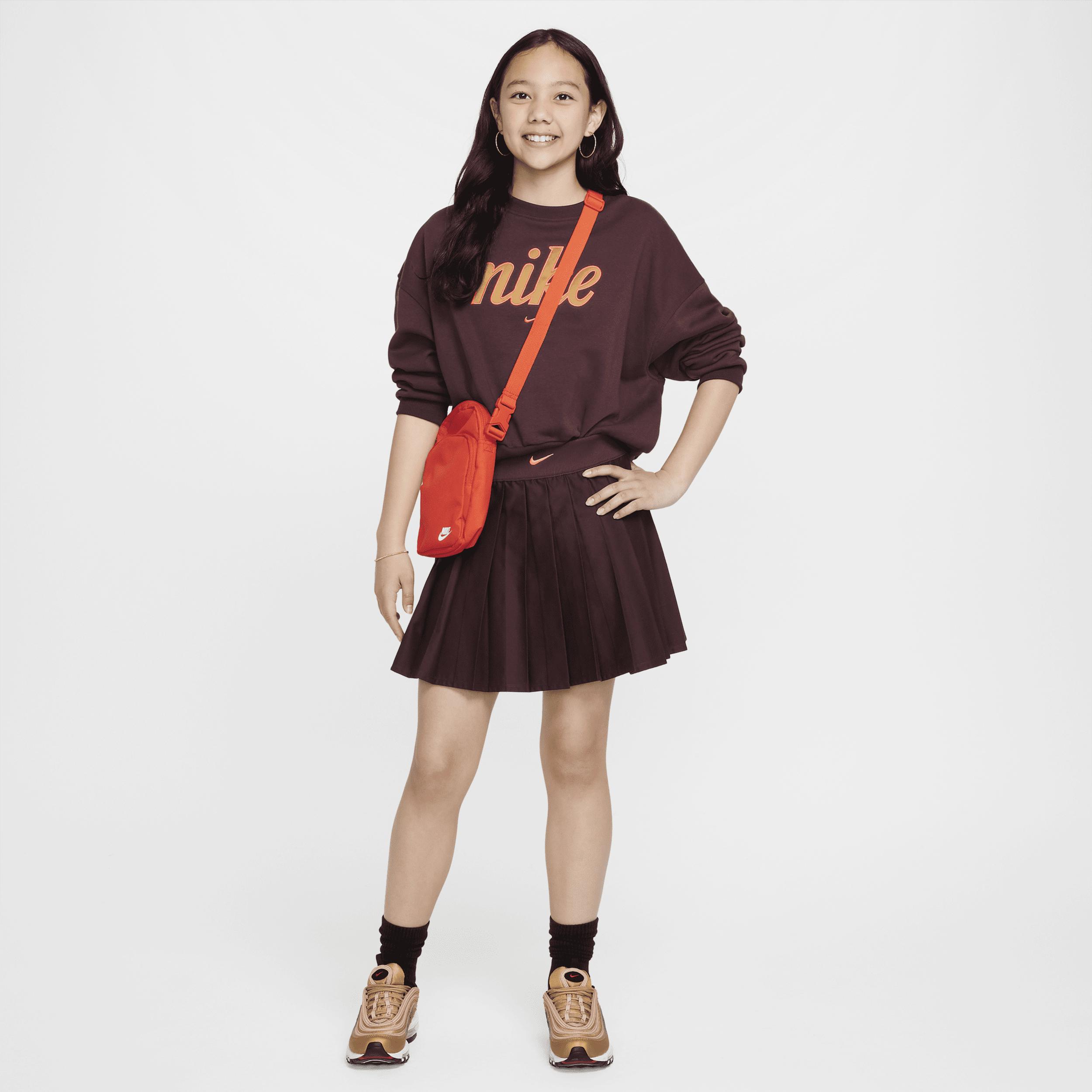 Nike Kids' Sportswear Pleated Skirt in Burgundy Crush/Hot Punch at Nordstrom Product Image