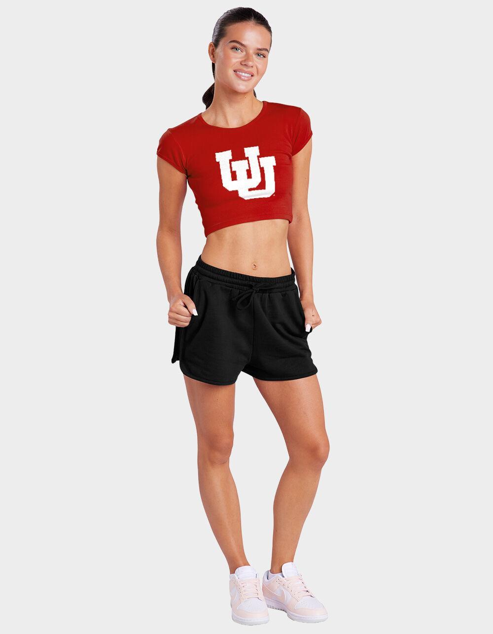 THE UNIVERSITY OF UTAH Distressed Primary Logo Womens Baby Rib Tee Product Image