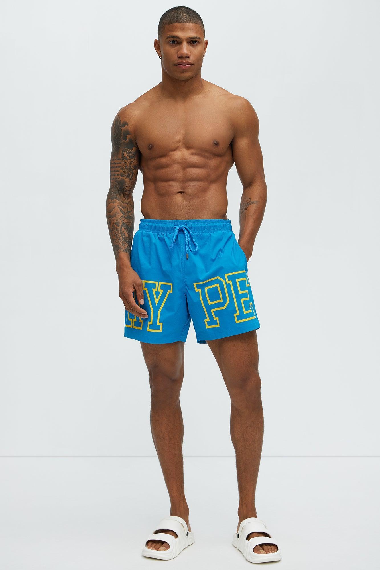 Hype Summer Swim Mid Trunk - Blue/combo Product Image