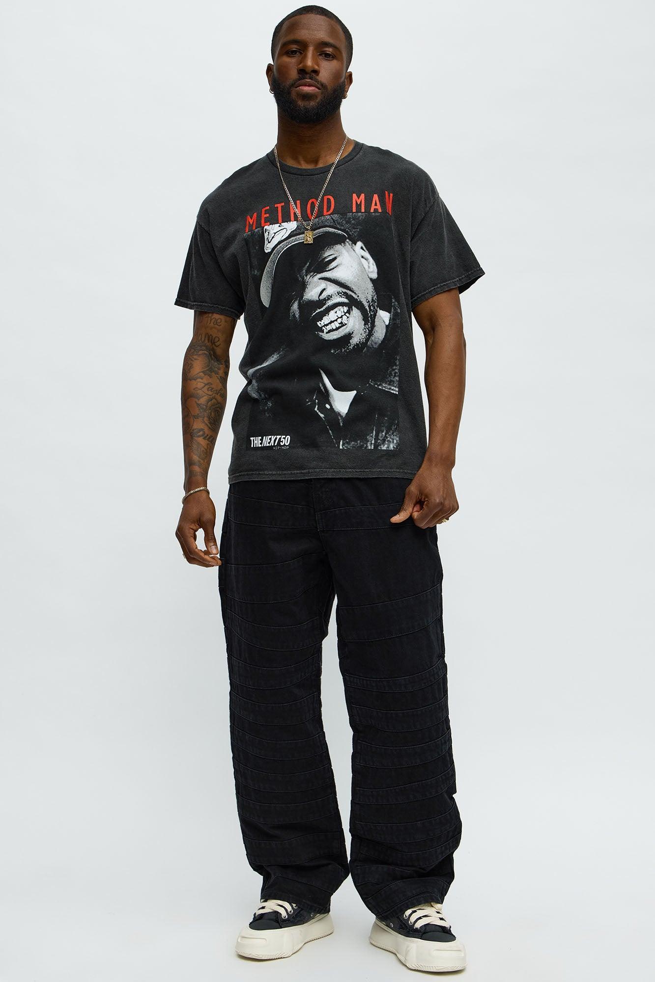 Baggy Layered Paneled Jeans - Black Product Image