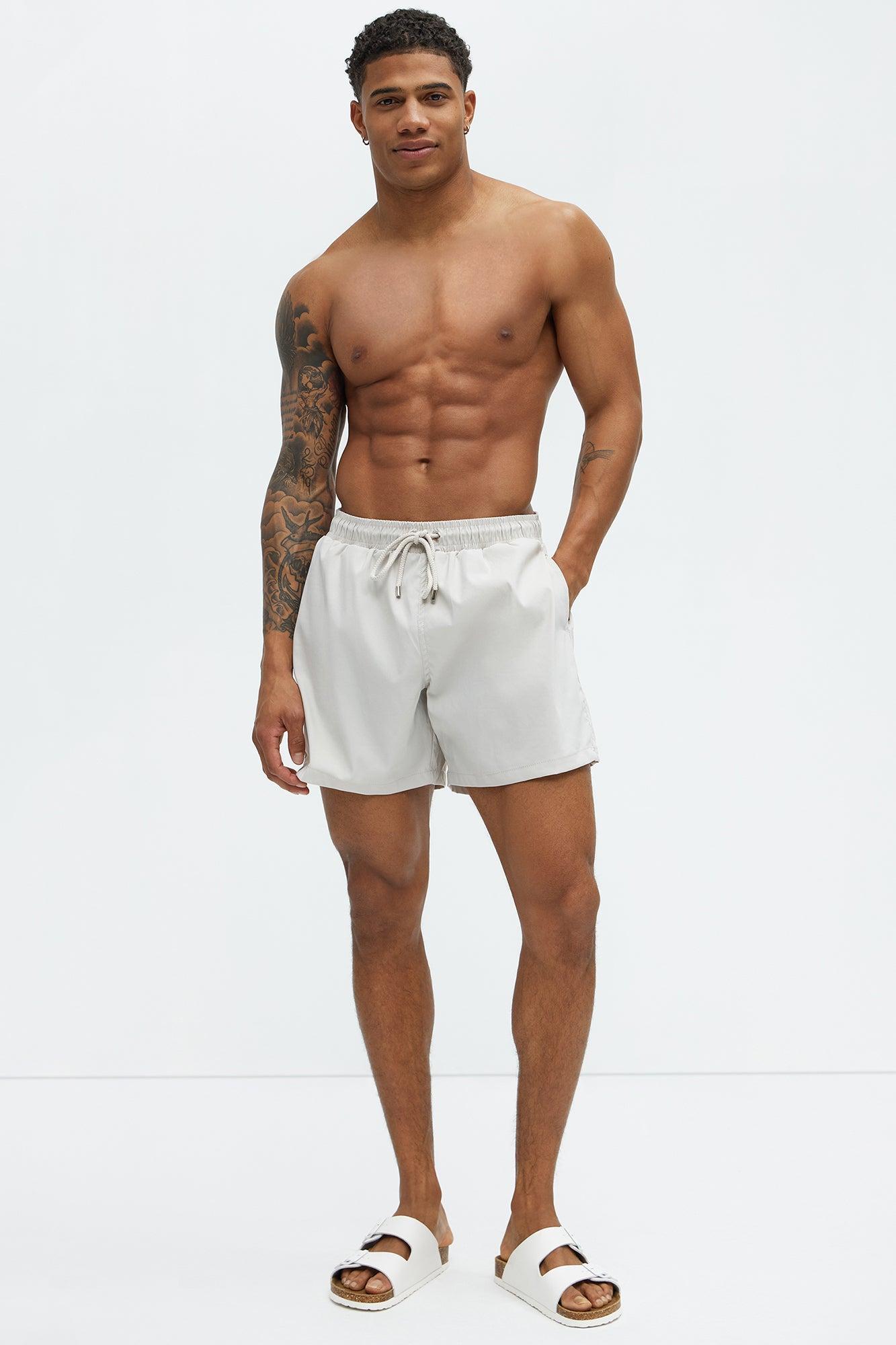 Montez Stretch Swim Trunk Mid - Stone Product Image