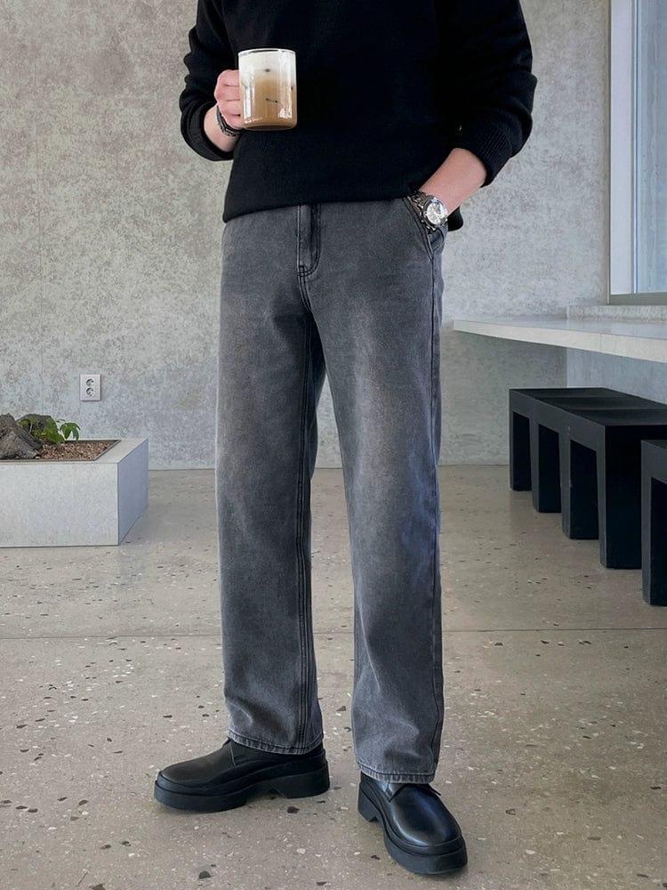 RT No. 12249 GRAY STRAIGHT JEANS Product Image