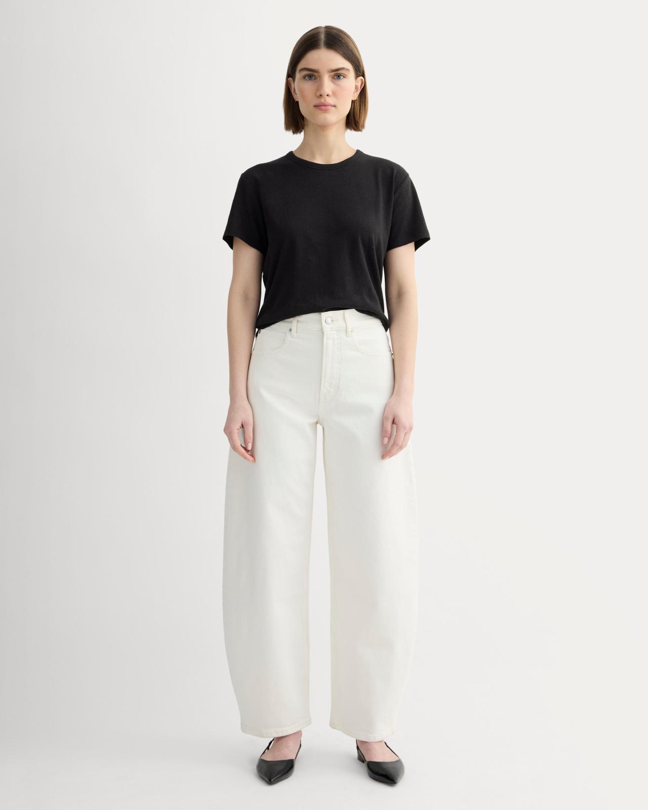 The Box-Cut Tee in Cotton Linen Product Image