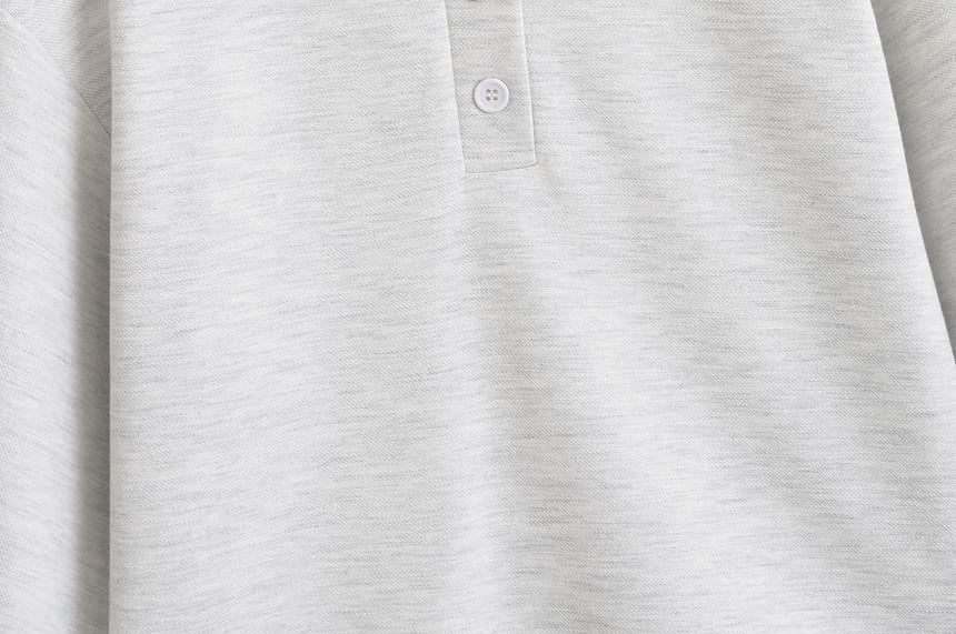 Plain Polo Sweatshirt Product Image