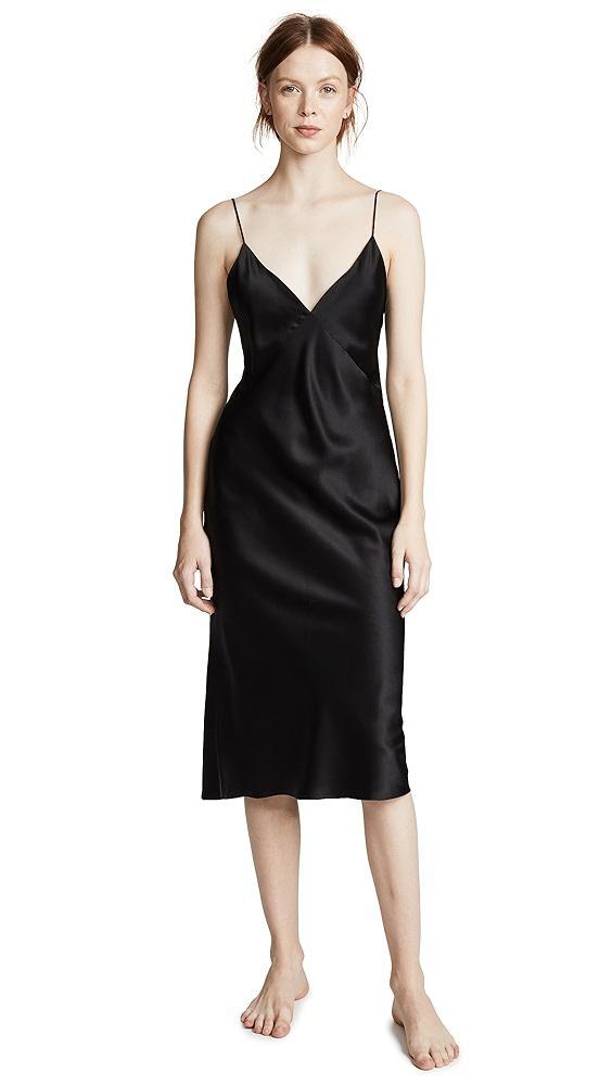 Olivia von Halle Issa Jet Black Slip | Shopbop Product Image