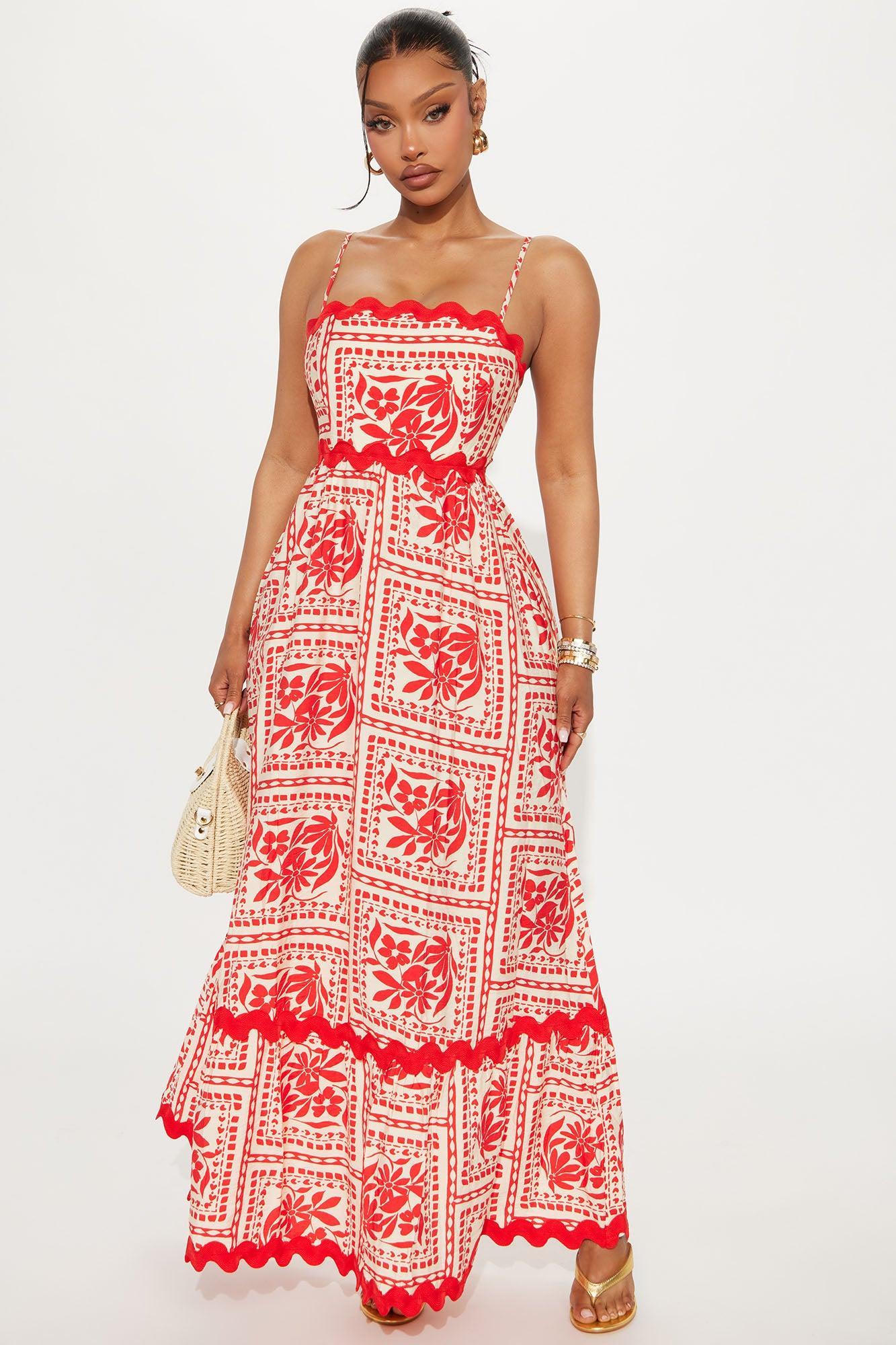 Marissa Maxi Dress - Orange/combo Product Image