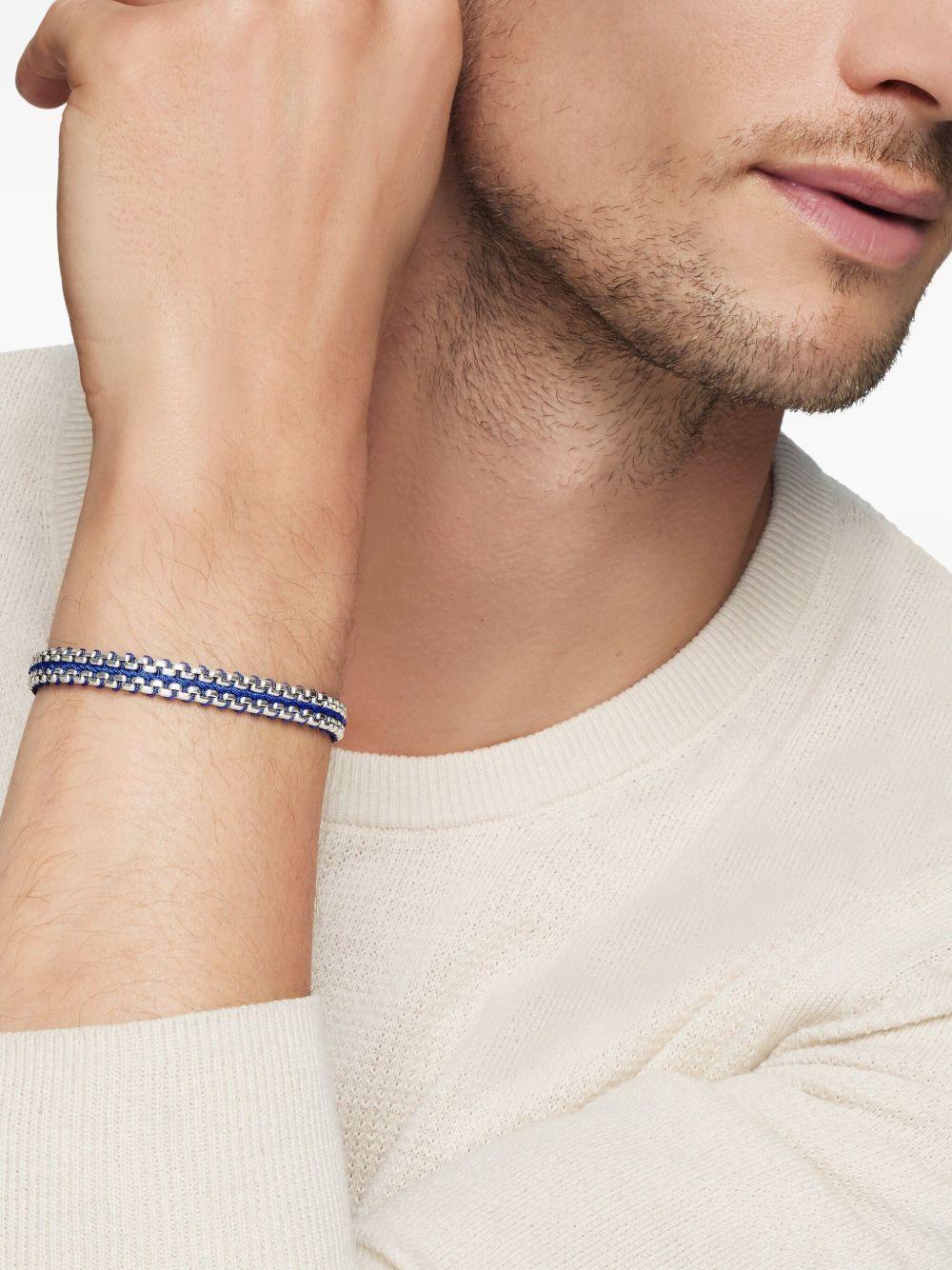 sterling silver Woven Box Chain bracelet (10mm) Product Image