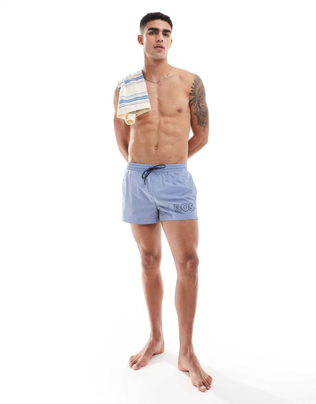 BOSS Mooneye swim shorts in blue Product Image