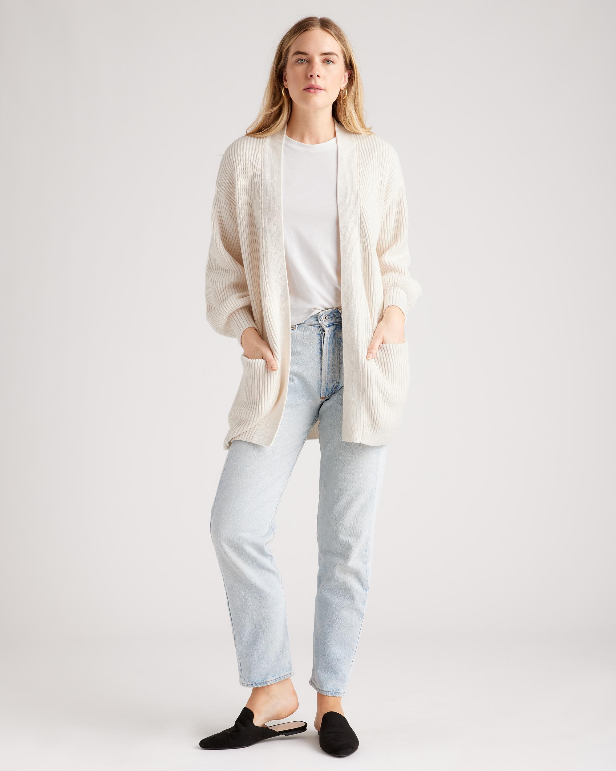Quince | Women's OverSized Cardigan Sweater Organic Cotton Product Image
