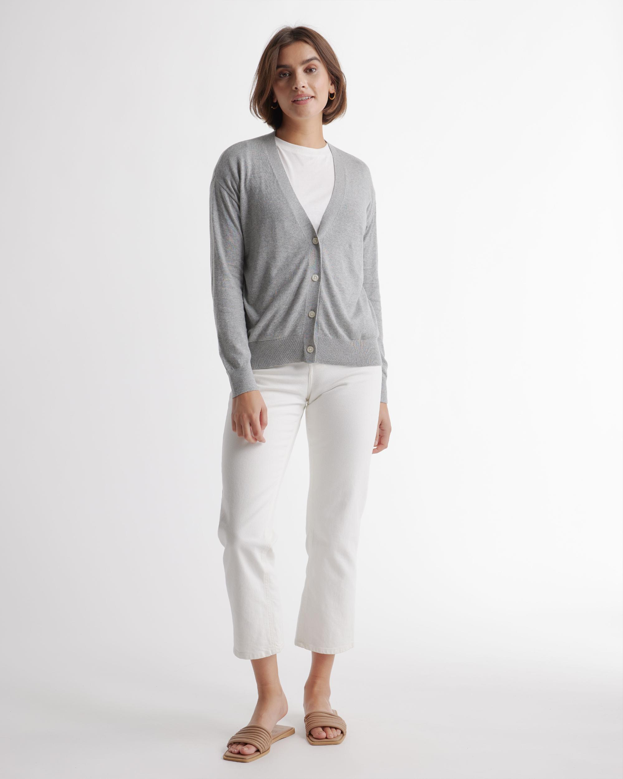 Quince | Women's Lightweight Cotton Cashmere Cardigan Sweater Size XL, Organic Cotton Product Image