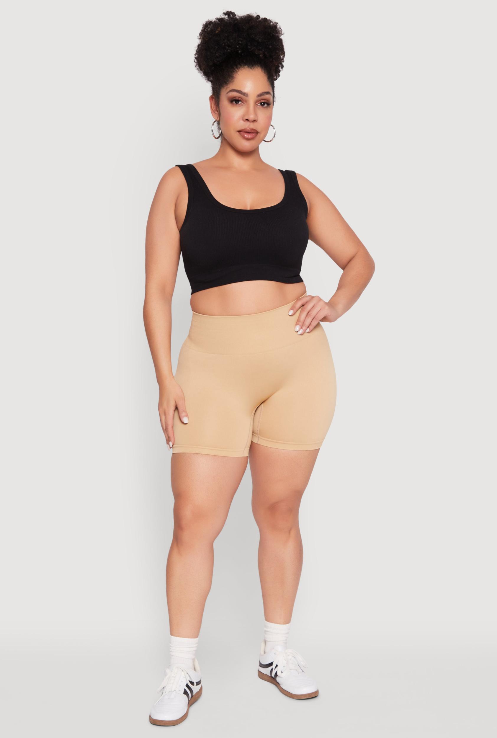Womens Plus Size Seamless Biker Shorts Product Image