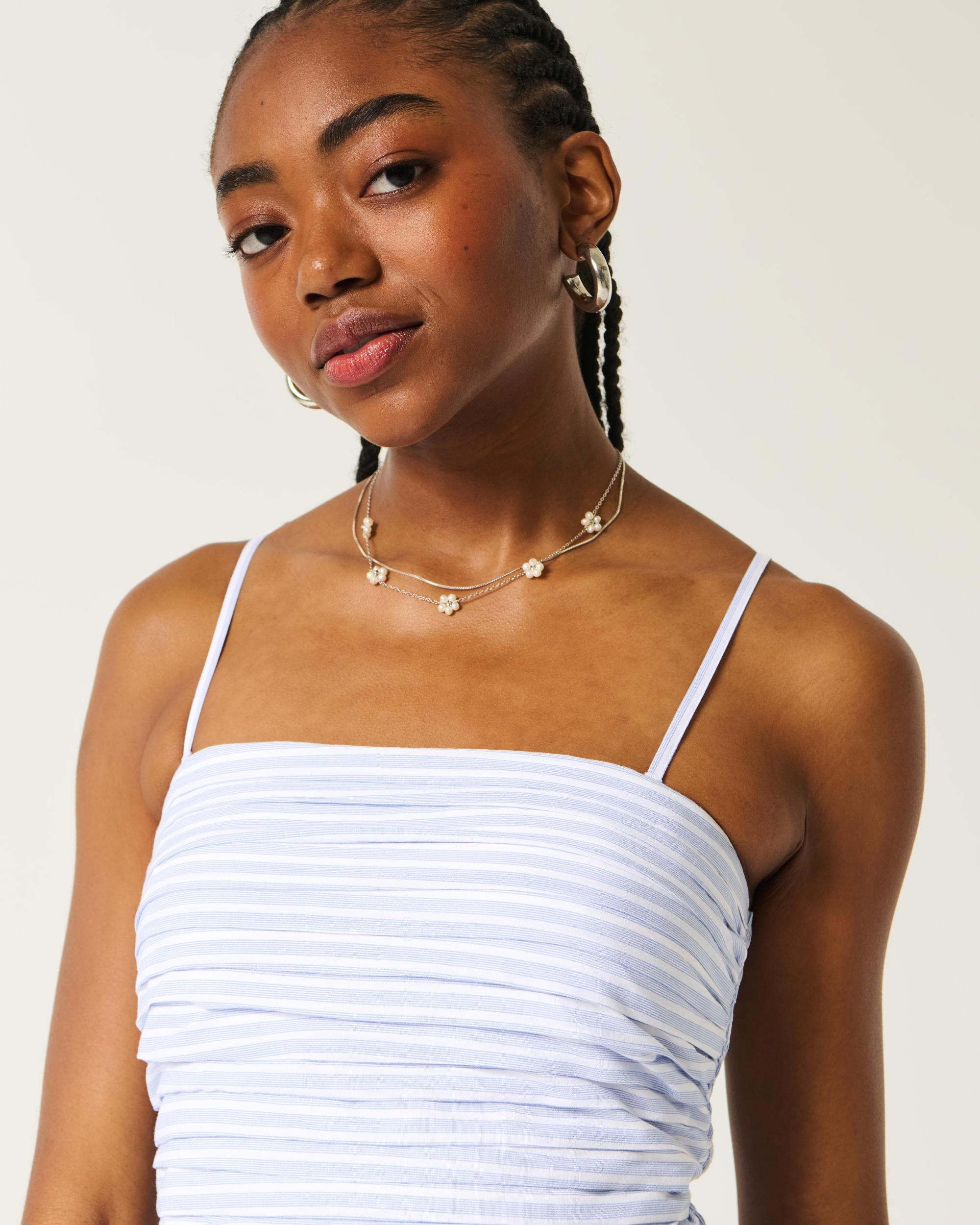 Ruched Bubble Skort Dress Product Image