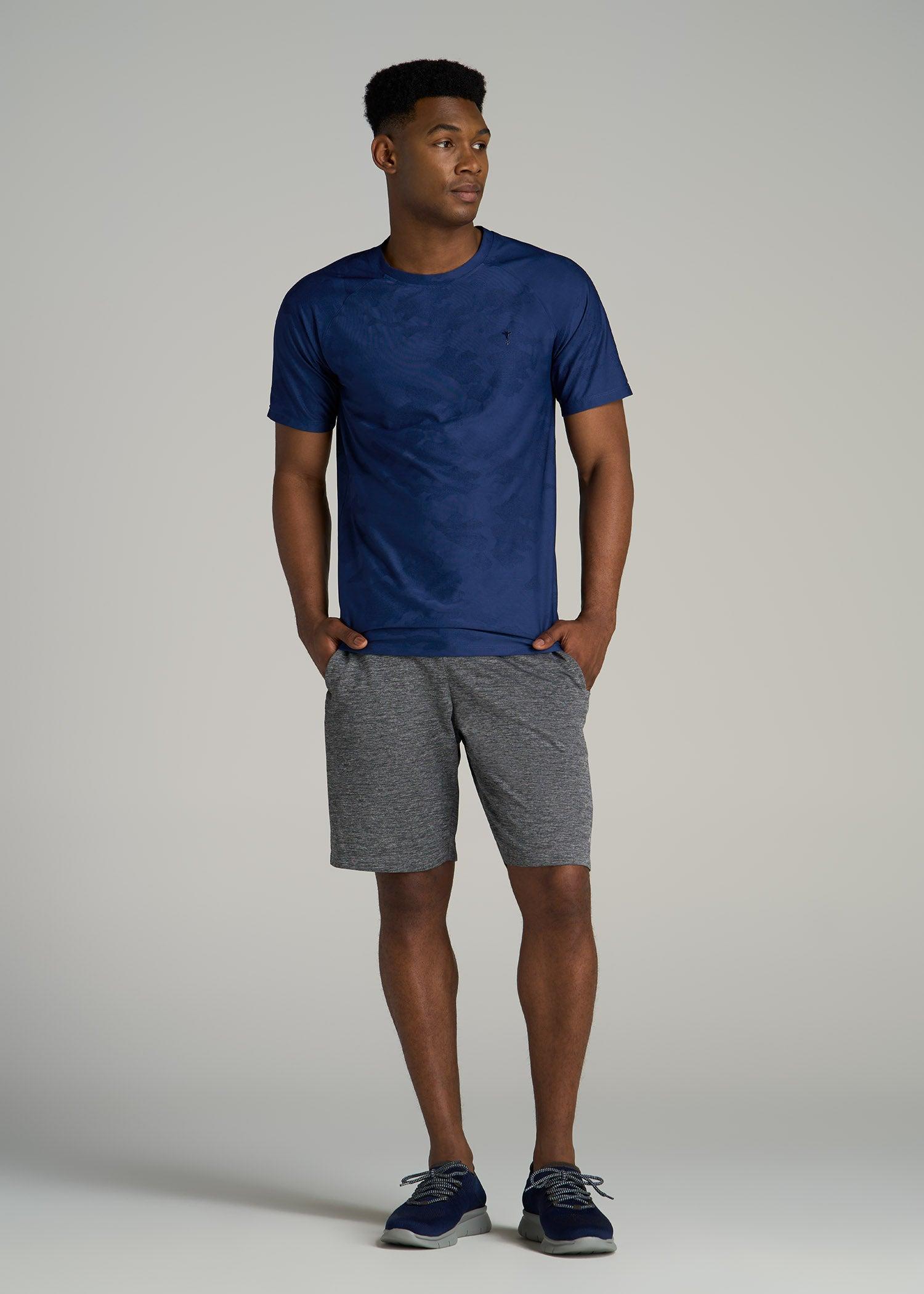 Raglan Training T-Shirt for Tall Men in Midnight Blue Male Product Image