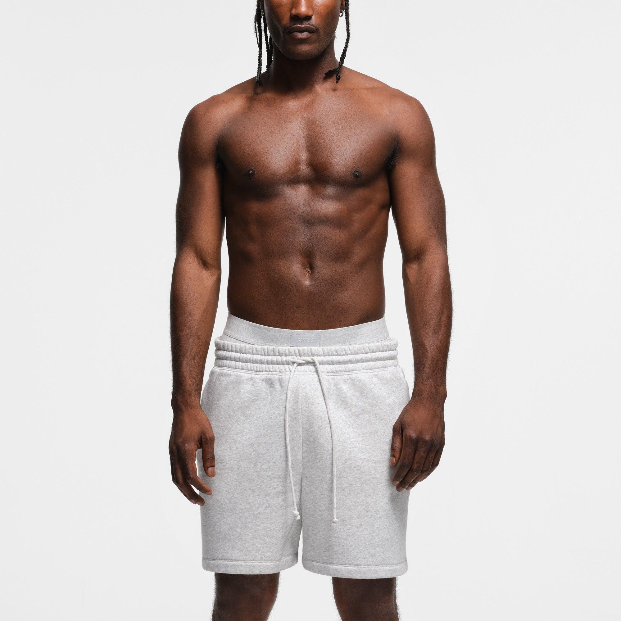 FLEECE LOUNGE MENS RELAXED SHORT | LIGHT HEATHER GREY Product Image