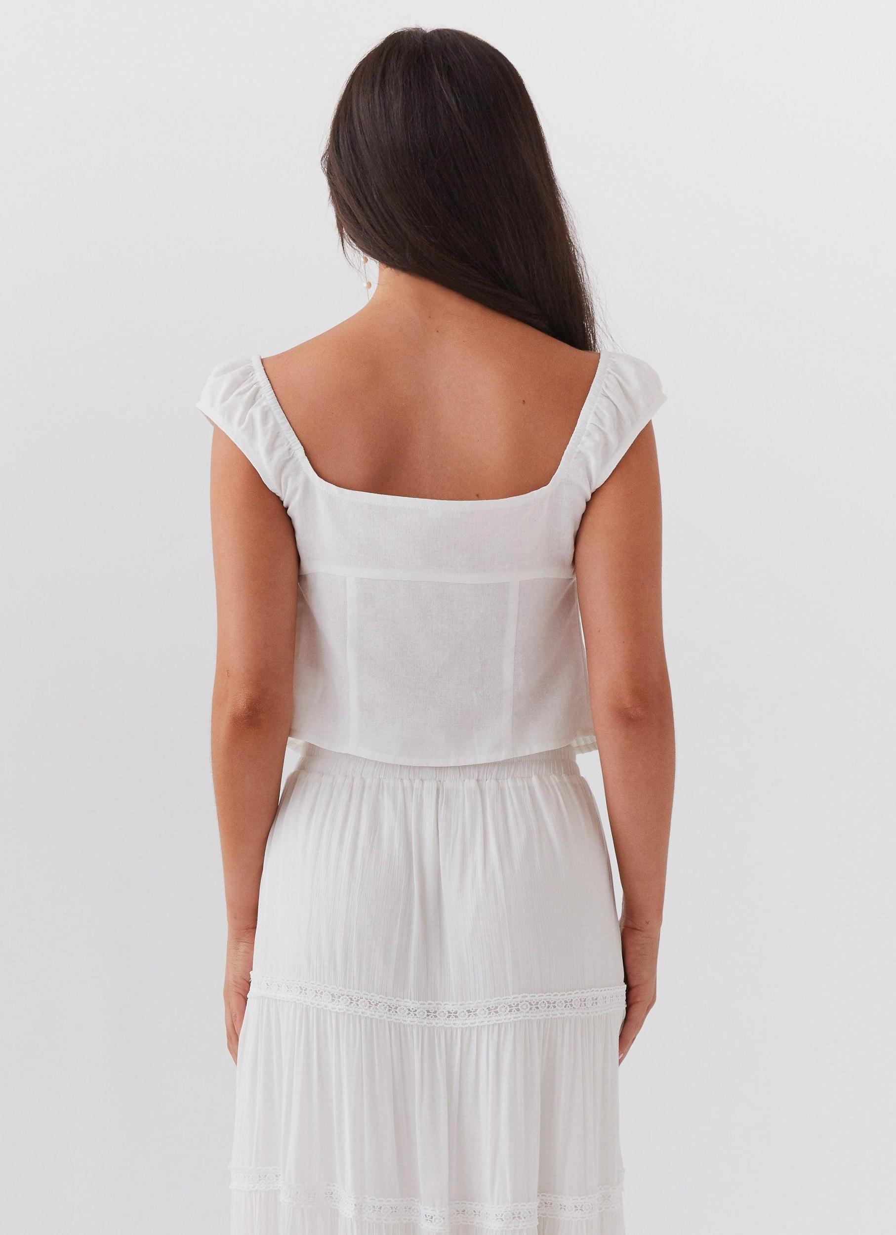 Xanthe Bustier Top - Ivory Mist Product Image