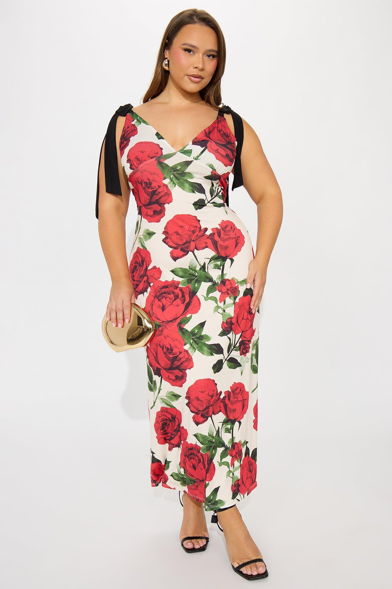 Mi Amor Floral Maxi Dress - Cream/combo Product Image