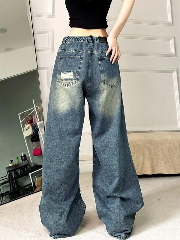 Vintage Ripped High Rise Ripped Jeans Product Image