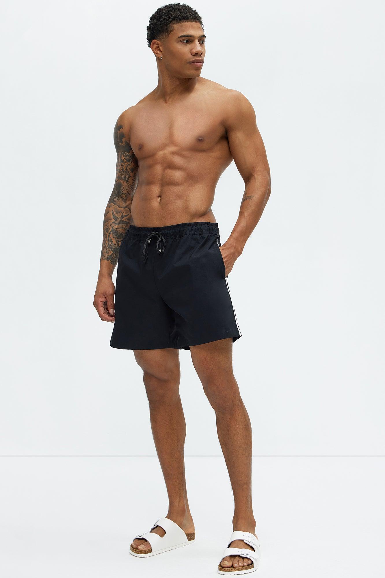 Side Taping Swim Classic Trunk - Black Product Image