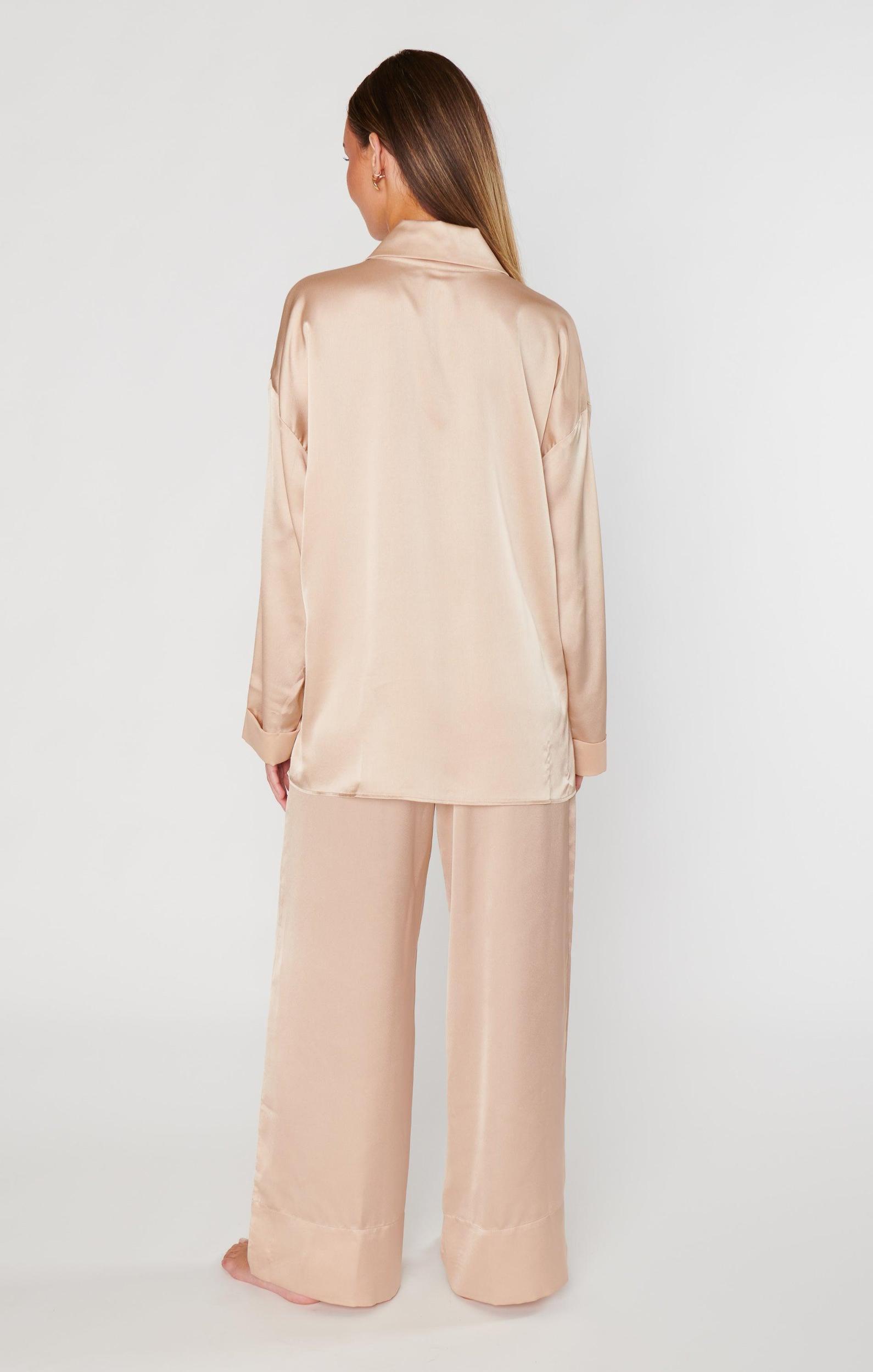 Prep Time Pants ~ Champagne Luxe Satin Product Image