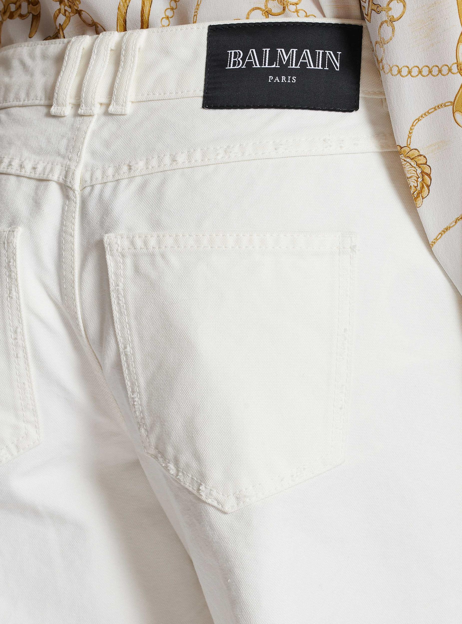 Plain denim straight-fit jeans Product Image