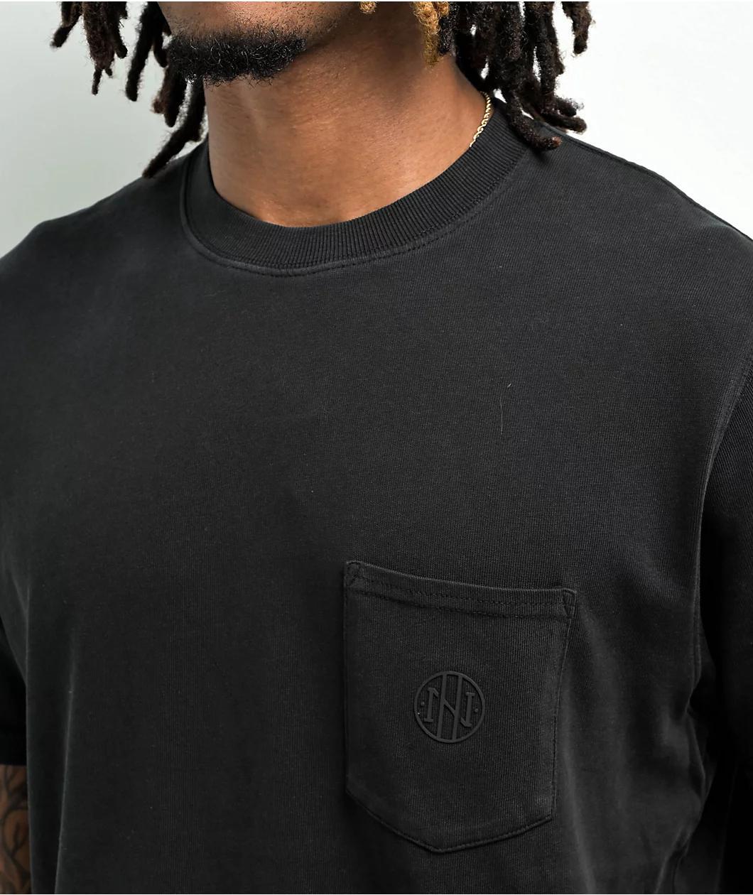 Ninth Hall Fundamentals Black Boxy Pocket T-Shirt Product Image
