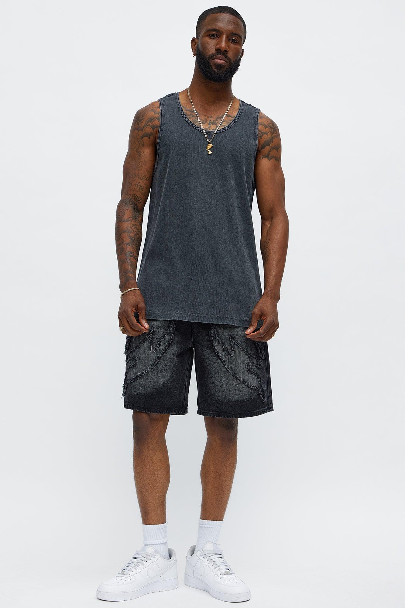 Slim Fit Dark Days Tank top - Black Product Image