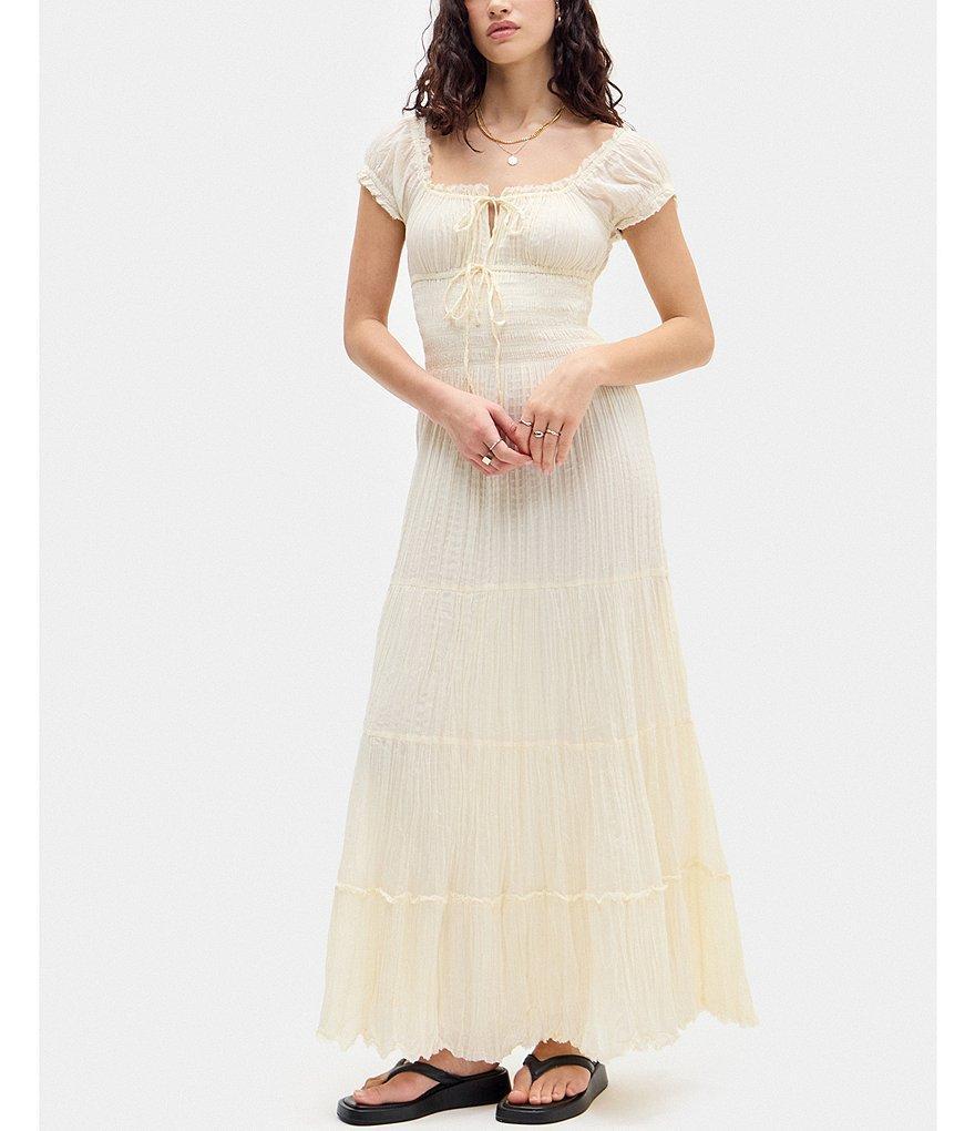 BDG Urban Outfitters Sienna Cap Sleeve Long Dress Product Image