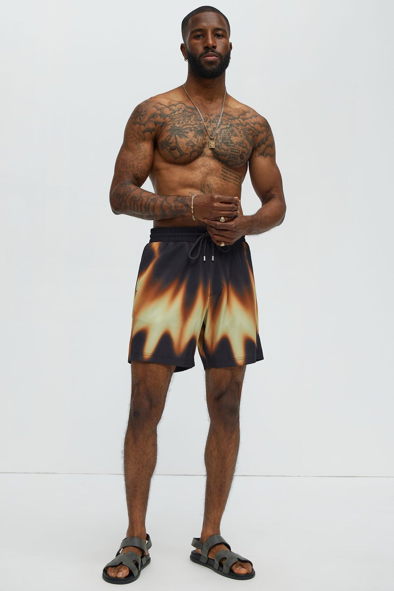 Echo Wave Swim Classic Trunk - Brown/combo Product Image