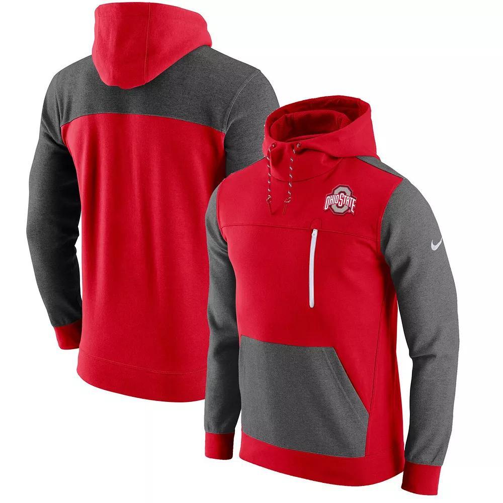 Men's Nike Scarlet Ohio State Buckeyes AV-15 2.0 Slim Fit Pullover Hoodie, Size: Medium, Red Product Image