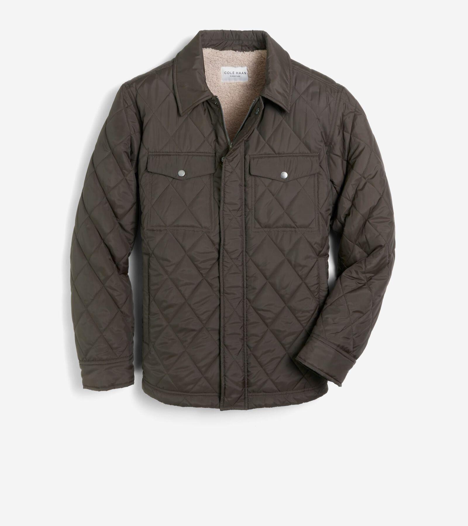 Cole Haan Mens Diamond Quilted Jacket - Black Size Small Water-Resistant Product Image