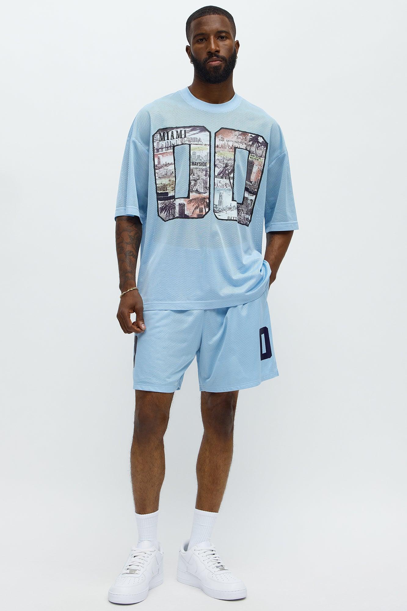Regular Fit LA To MIA Tshirt - Blue Product Image