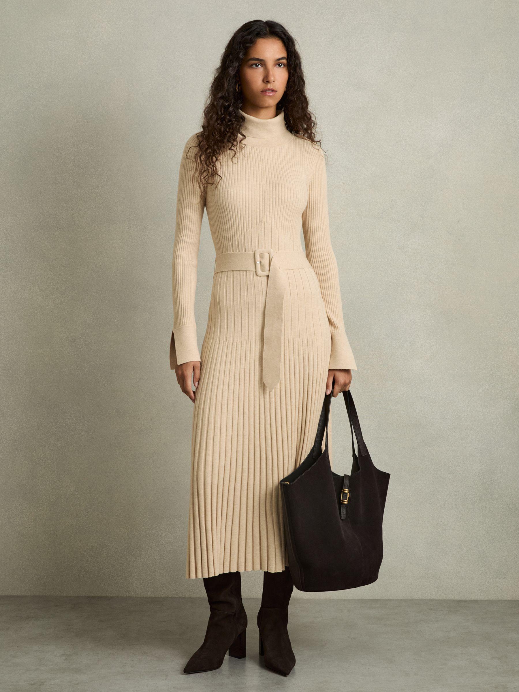 Leather And Suede Tote Bag in Chocolate Product Image