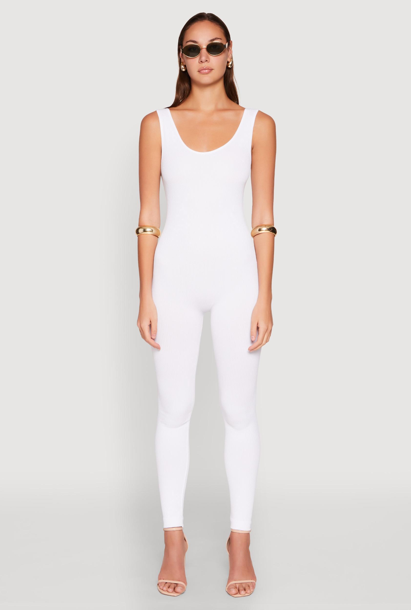 Womens Ribbed Knit Catsuit Product Image