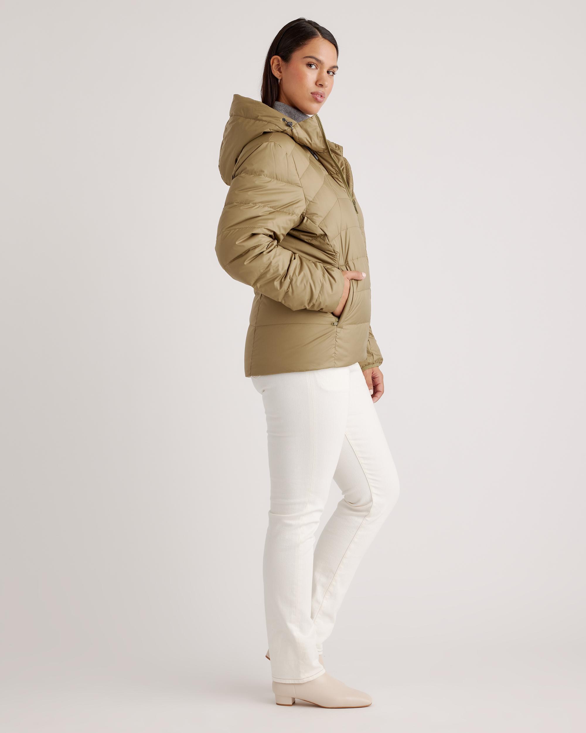 Quince | Women's Lightweight Down Packable Puffer Hooded Jacket Recycled Polyester Product Image