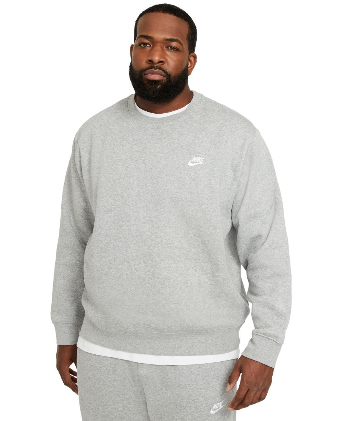 Nike Men's Club Crewneck Sweatshirt in Khaki/White at Nordstrom, Size Small Product Image