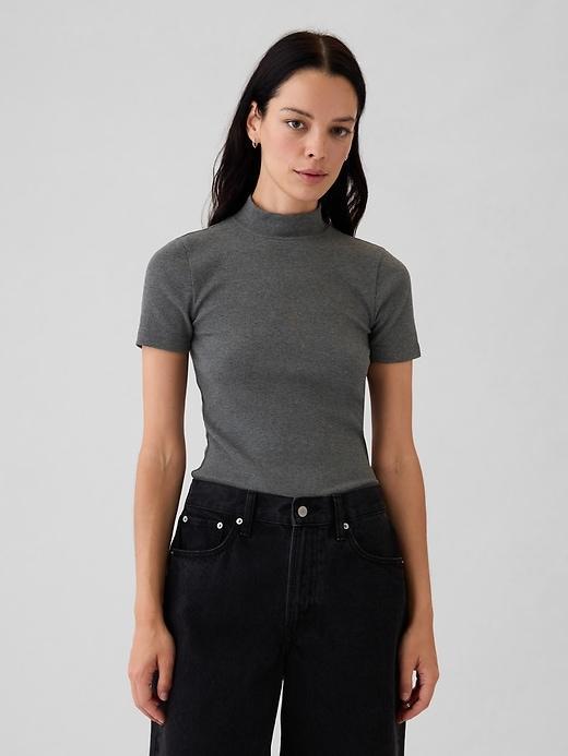 Modern Rib Mockneck T-Shirt Product Image
