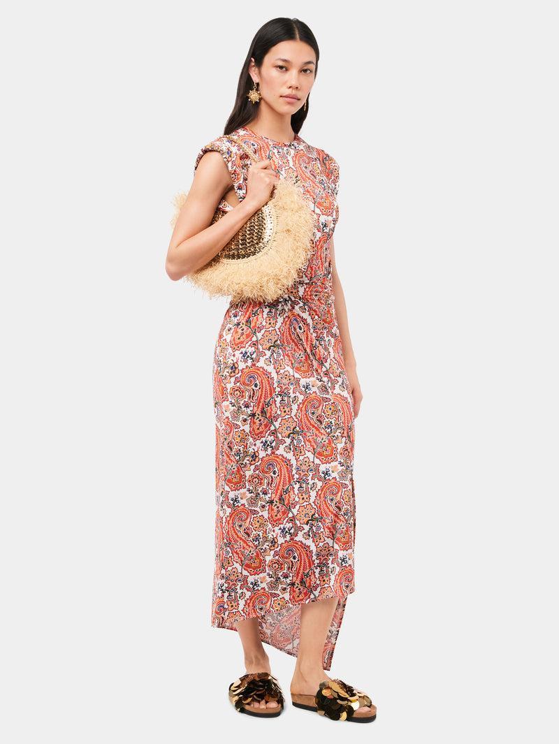 Iconic 1969 moon bag with natural raphia fringes Product Image