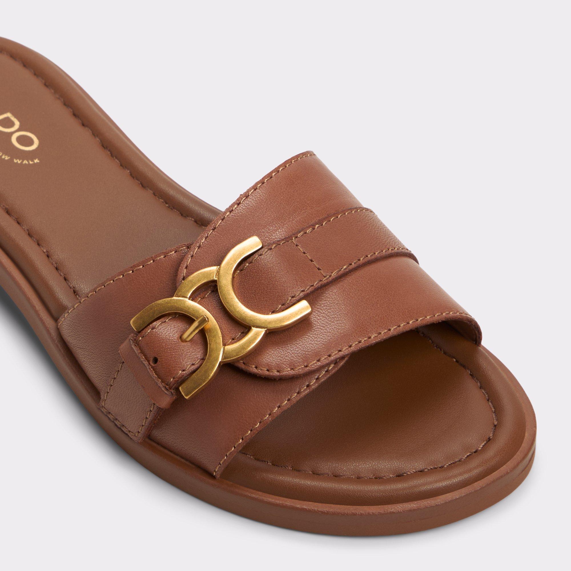 ALDO Dallaedar - Women's Flat Sandals - Brown, Size 7 Product Image