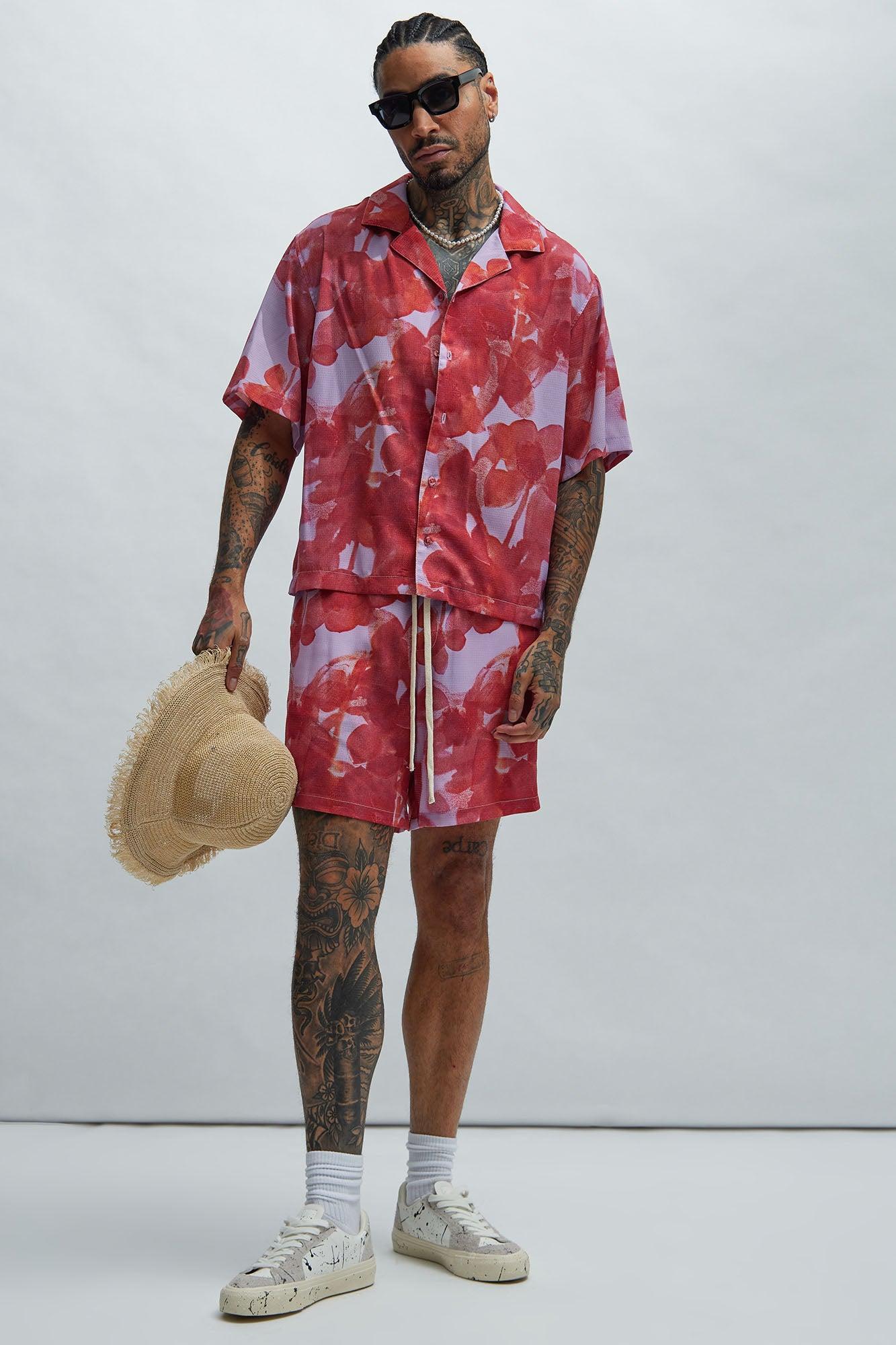 Fairlane Foliage Shirt - Red/combo Product Image