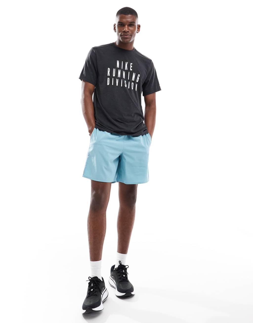 Nike Running Run Division logo graphic T-shirt in black Product Image