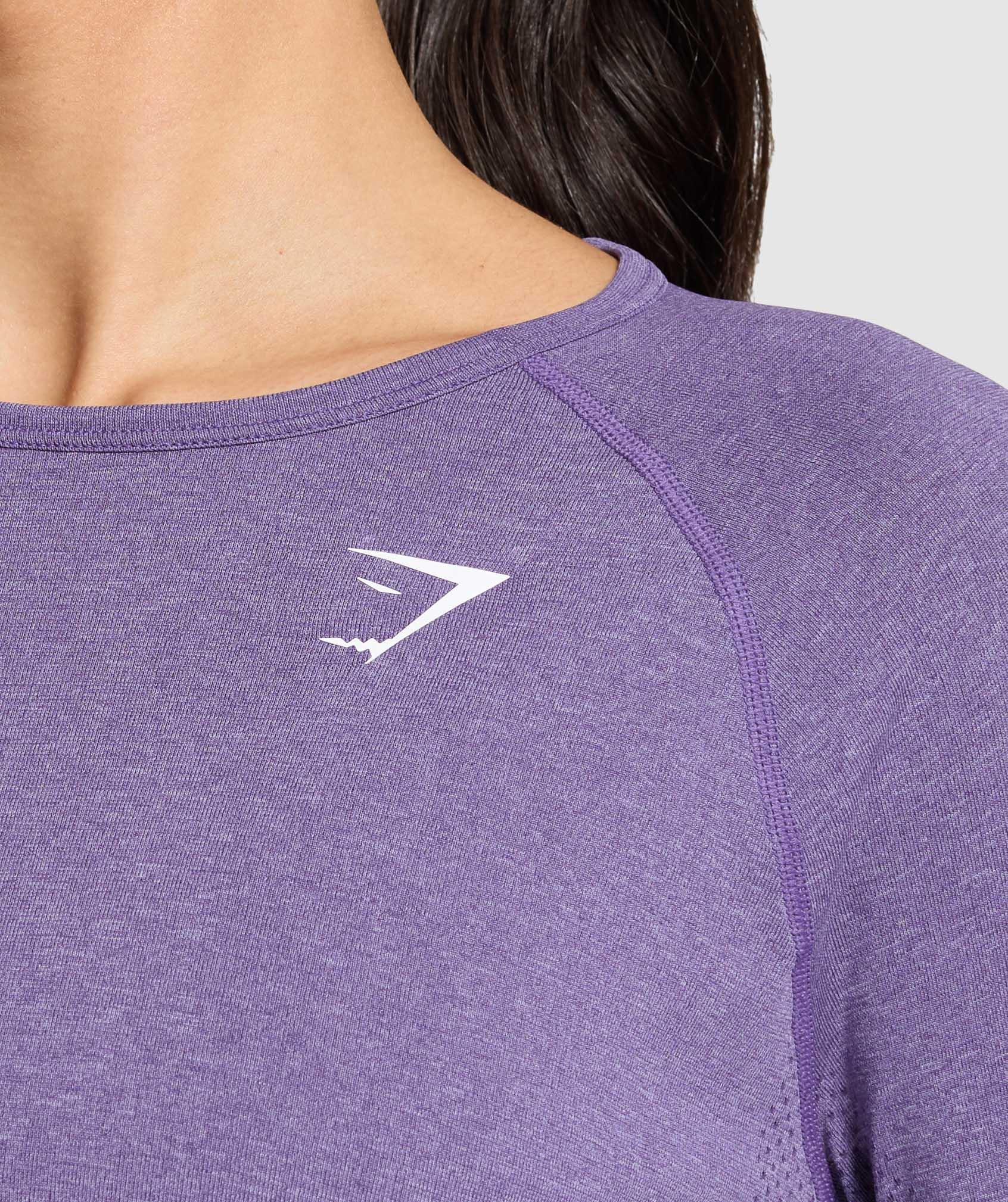 Gymshark Vital Light Long Sleeve Top - Functional Purple/Marl Female Product Image