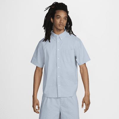 Nike Life Men's Short-Sleeve Seersucker Button-Down Shirt Product Image