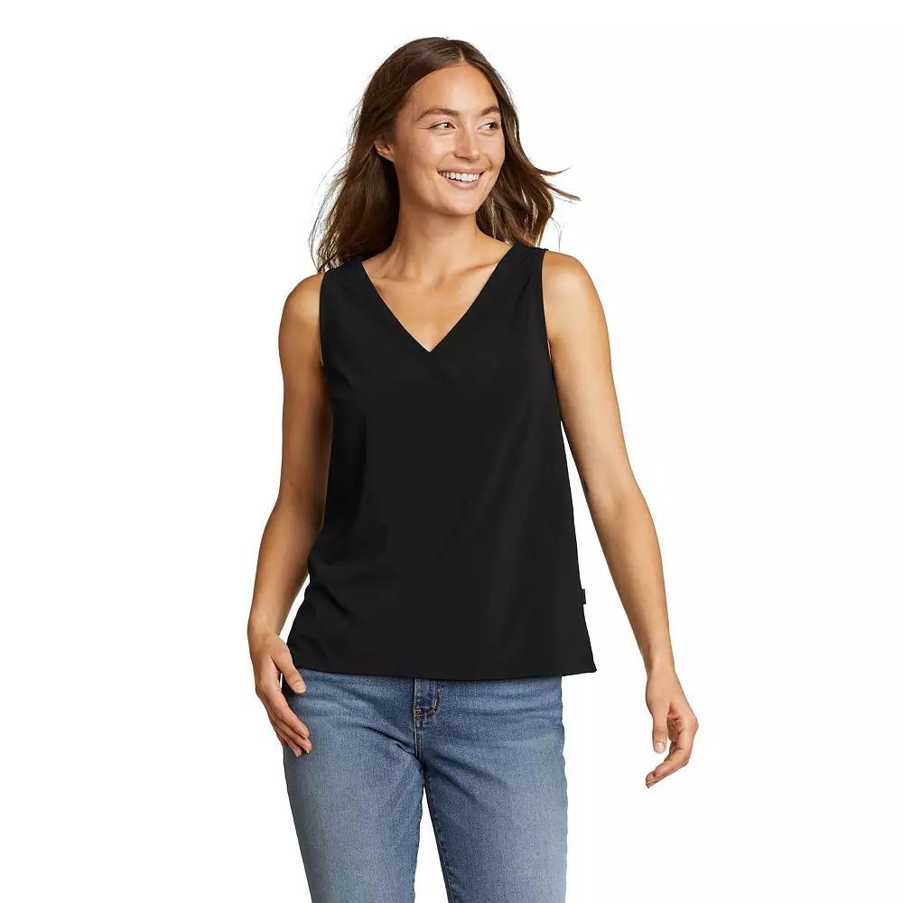 Women's Eddie Bauer Departure V-Neck Tank Top, Size: XL, Black Product Image