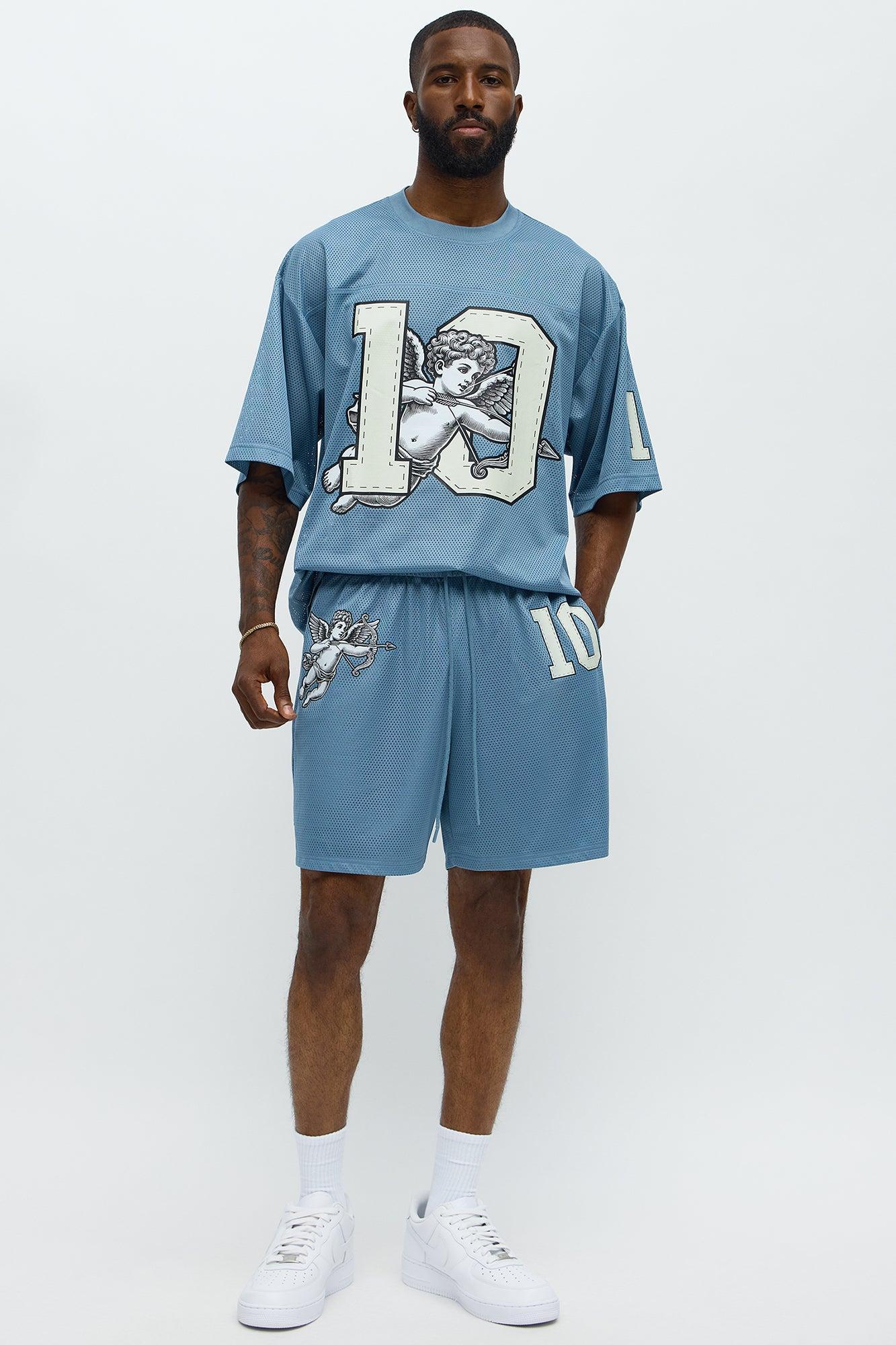 Relaxed Gods Favorite Shorts - Dusty Blue Product Image
