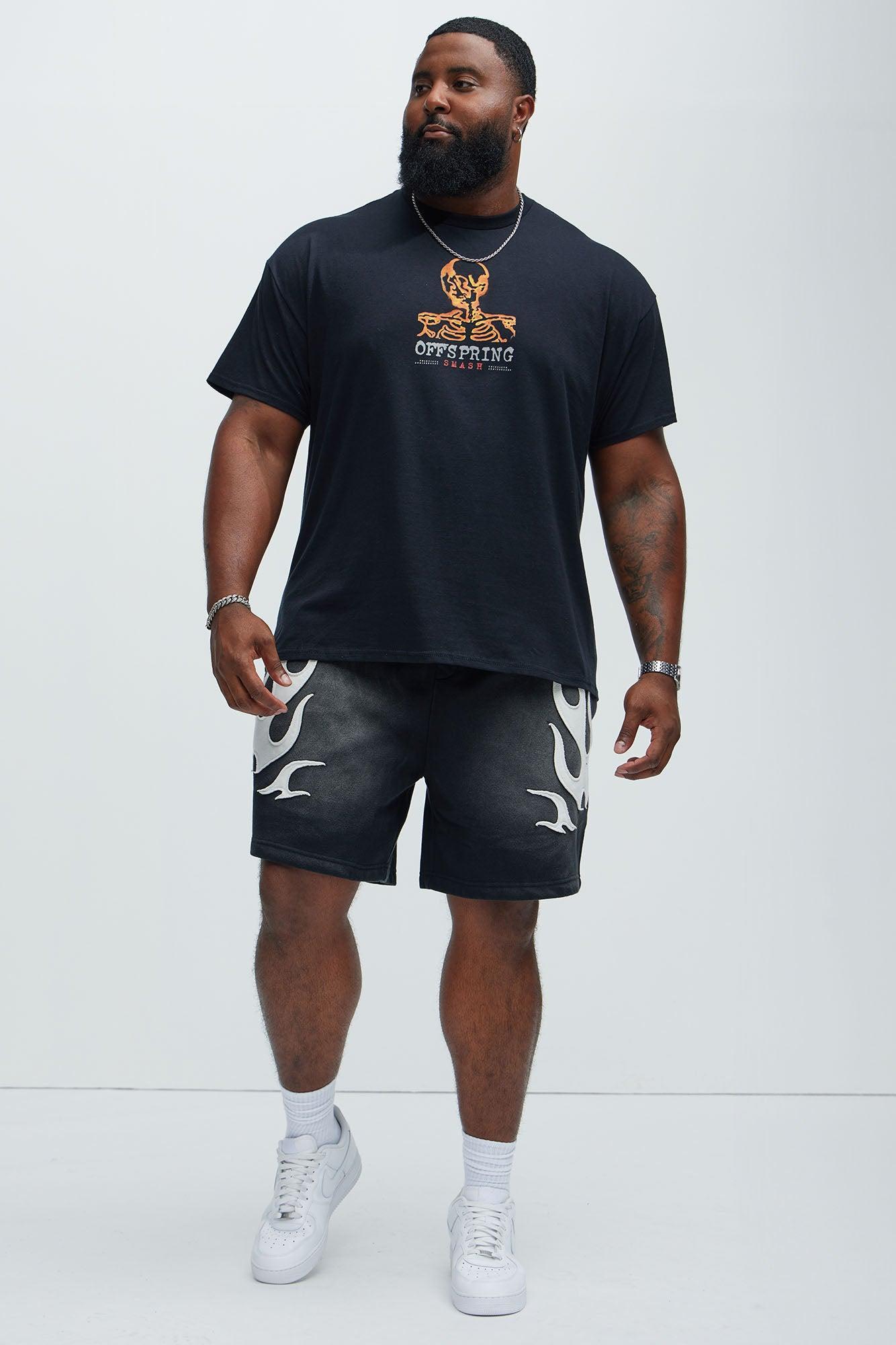 Flame Time Tyson Relaxed Shorts - Black Product Image