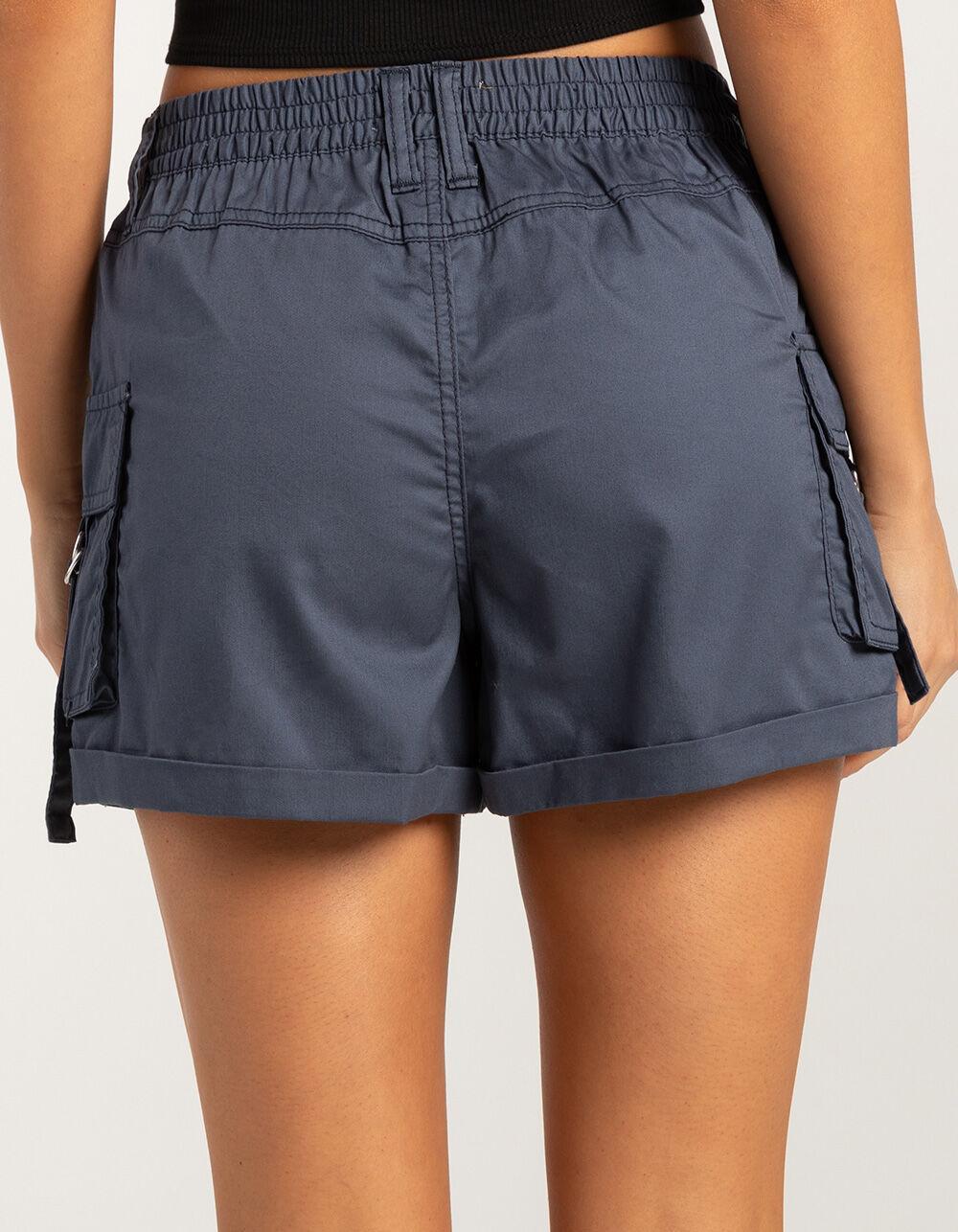 RSQ Womens Mid Rise Poplin Cargo Shorts - FADED NAVY Product Image