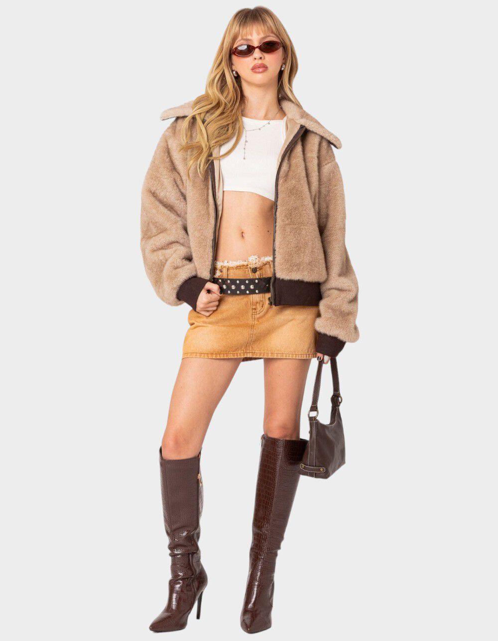 EDIKTED Ashton Faux Fur Jacket Product Image