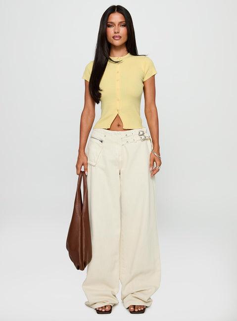 Suzu Knit Top Lemon Product Image